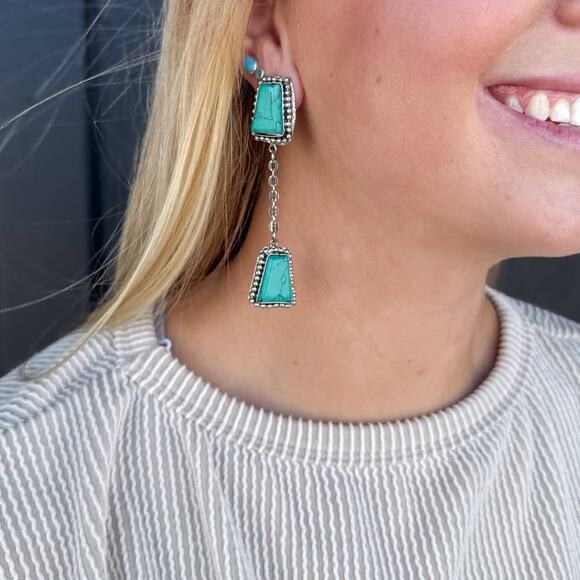 Rivera Drop Earrings | Western Boho Statement Earrings - Picture 3 of 3